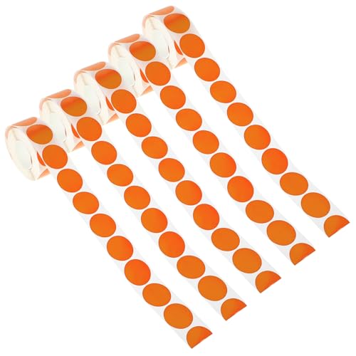 Sewroro 5 Rollen Leere Runde Etiketten für Verpackungsversiegelung und Inventarverwaltung Selbstklebend Leicht Beschreibbar für Farbkodierung und Organisation Sewroro 5 Rollen Leere Runde Etiketten für Verpackungsversiegelung und Inventarverwaltung Selbstklebend Leicht Beschreibbar für Farbkodierung und Organisation von Sewroro