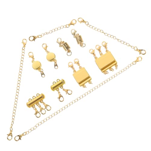 Sewroro 5 Sätze Kettenverschluss Set für Armbänder mit Erweiterungsketten für Mehrschichtige Schmuckdesigns Langlebig und Einfach zu Verwenden Sewroro 5 Sätze Kettenverschluss Set für Armbänder mit Erweiterungsketten für Mehrschichtige Schmuckdesigns Langlebig und Einfach zu Verwenden von Sewroro
