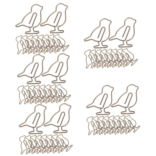 Sewroro 5 Sätze Kreative Büroklammern Form Von Vogelmarkierungen Aus Metall Für Notizen Dokumente Und Scrapbooking Leicht Und Vielseitig Für Büro Und Zuhause 20 Stück * 5 von Sewroro