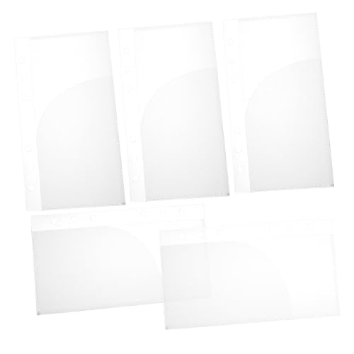 Sewroro 5 Stück Budget Einlagen PP Taschen Transparent Trüb Wiederverwendbar für Haushaltsbuch Organizer Lose Umschläge für Geldsysteme und Belegaufbewahrung von Sewroro
