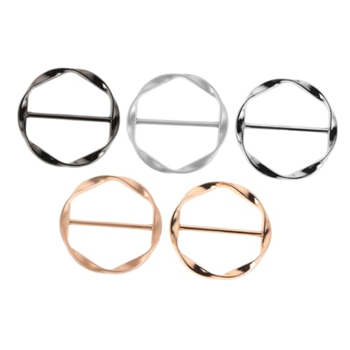 Sewroro 5 Stück Metall Kleidung Clips Verstellbare T Shirt Schnallen für Frauen Rundschal Halter Zubehör für Kleidung Dekoration für Outfits von Sewroro