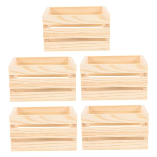 Sewroro 5 Stück Miniatur Holz Kisten Dekorative Aufbewahrungsboxen für Puppenhaus Zubehör für Diy Projekte und Lebensmittel Display Rustikales Design für Charmante Miniatur Szenen Sewroro 5 Stück Miniatur Holz Kisten Dekorative Aufbewahrungsboxen für Puppenhaus Zubehör für Diy Projekte und Lebensmittel Display Rustikales Design für Charmante Miniatur Szenen von Sewroro