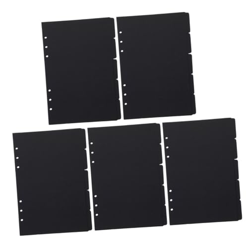 Sewroro 5 Stück Notizbuch Trennblätter Papier Teiliges Schwarze Index Tabs Trenner Ordner Divider für Ringbuch und Notepad Organizer Sewroro 5 Stück Notizbuch Trennblätter Papier Teiliges Schwarze Index Tabs Trenner Ordner Divider für Ringbuch und Notepad Organizer von Sewroro