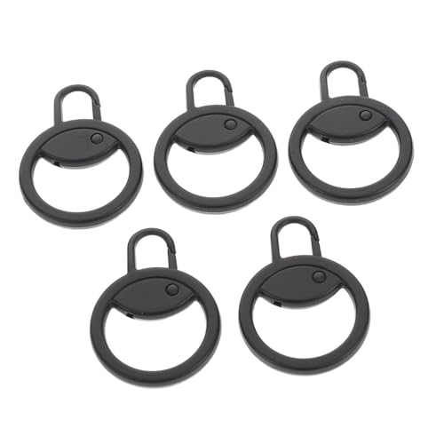 Sewroro 5 Stück Teiliges Abnehmbarer Reißverschlusslaschen Zinklegierung für Taschen Jacken und Rucksäcke Stilvolle Runde Zipper Pulls für Müheloses Öffnen und Schließen von Sewroro