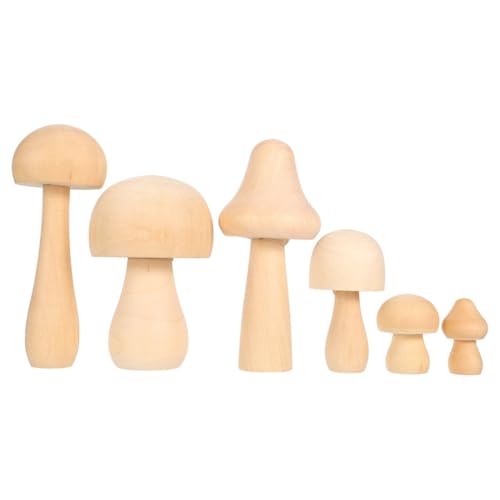 Sewroro 5 Stück Teiliges Blanko holzpilze zum Bemalen Glatte Oberfläche Robuste DIY Holzpilz Deko für Kreative Handwerksprojekte für Wohnraumgestaltung und Geschenke Sewroro 5 Stück Teiliges Blanko holzpilze zum Bemalen Glatte Oberfläche Robuste DIY Holzpilz Deko für Kreative Handwerksprojekte für Wohnraumgestaltung und Geschenke von Sewroro