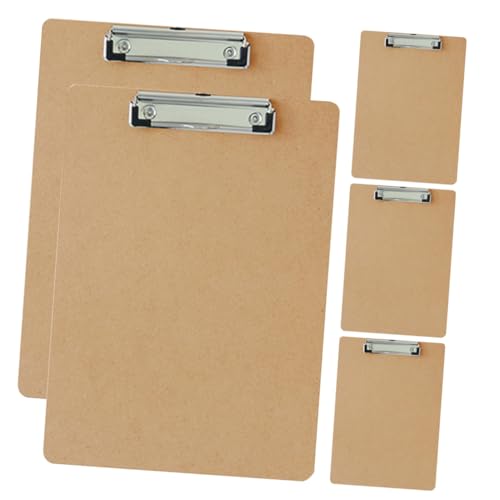 Sewroro 5 Stück Teiliges Klemmbrett aus Robustem Holz Flexibles Schreibbrett mit Metallklemme Multifunktional für Büro Schule und Catering zum Organisieren und Schreiben Unterwegs Sewroro 5 Stück Teiliges Klemmbrett aus Robustem Holz Flexibles Schreibbrett mit Metallklemme Multifunktional für Büro Schule und Catering zum Organisieren und Schreiben Unterwegs von Sewroro