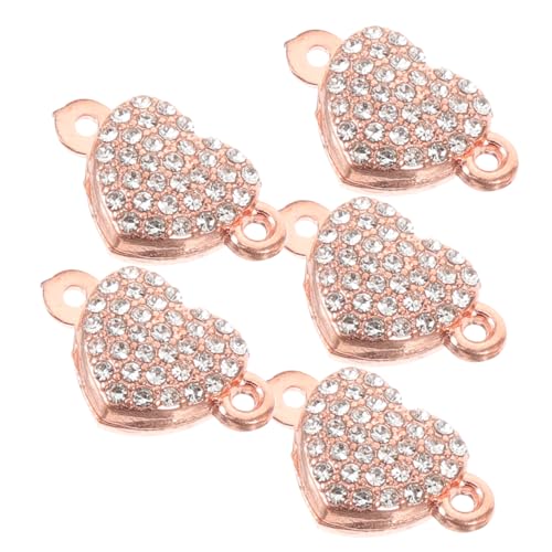 Sewroro 5 Stück Teiliges Magnetische Herz Verschlüsse aus Langlebiger für DIY Schmuckherstellung Vielseitig für Armbänder Halsketten Einfache Montage Glänzend Roségoldfarben Sewroro 5 Stück Teiliges Magnetische Herz Verschlüsse aus Langlebiger für DIY Schmuckherstellung Vielseitig für Armbänder Halsketten Einfache Montage Glänzend Roségoldfarben von Sewroro