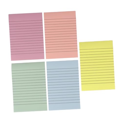 Sewroro 5 Stück Teiliges Memo Pad Bunte Gestreifte Selbstklebende Haftnotizen Wiederverwendbare Notizzettel für Büro Schule Haushalt Vielseitig Verwendbar Praktische Organisationshilfe von Sewroro
