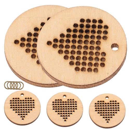Sewroro 5 Stück Teiliges Runde Kreuzstich Holzchips Handgefertigt DIY Kreuzstich Holzanhänger Einzigartiges Holzornament für Schmuck Schlüsselanhänger Lesezeichen Persönlicher Stil und Sewroro 5 Stück Teiliges Runde Kreuzstich Holzchips Handgefertigt DIY Kreuzstich Holzanhänger Einzigartiges Holzornament für Schmuck Schlüsselanhänger Lesezeichen Persönlicher Stil und von Sewroro