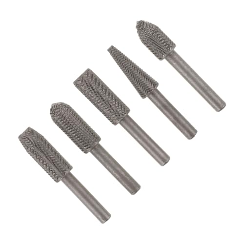 Sewroro 5 Stück Teiliges Stahl Rotary Burr Vielseitige Frässtifte für Metallgravur Gehärteten Stahl und Robustes und Polierwerkzeug für Elektrowerkzeuge Geeignet für DIY und von Sewroro