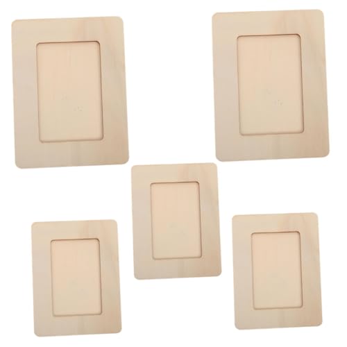 Sewroro 5 Stück Unfertige Holz Bilderrahmen Teiliges für Diy Projekte für Basteln Kompatibel mit Leichtem für Kreative Fotoanzeigen und Bastelarbeiten Sewroro 5 Stück Unfertige Holz Bilderrahmen Teiliges für Diy Projekte für Basteln Kompatibel mit Leichtem für Kreative Fotoanzeigen und Bastelarbeiten von Sewroro