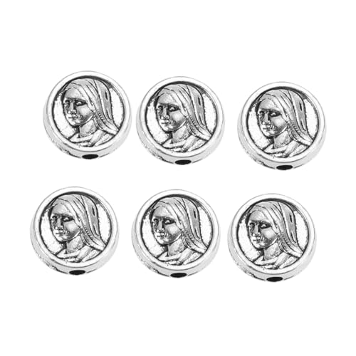 Sewroro 50 Stück Antike Runde Spacer Perlen für DIY Schmuck Virgin Legierung Anhänger für Armband und Halskette Schmuckzubehör für Kreative Projekte Sewroro 50 Stück Antike Runde Spacer Perlen für DIY Schmuck Virgin Legierung Anhänger für Armband und Halskette Schmuckzubehör für Kreative Projekte von Sewroro