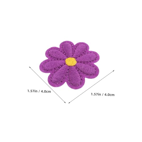 Sewroro 50 Stück Aufbügelbare Blumen Patches Bestickte Applikationen für Schuhe Hüte Kleidung Vielseitige DIY Stoffaufnäher zur Dekoration von Rucksäcken und Textilien von Sewroro