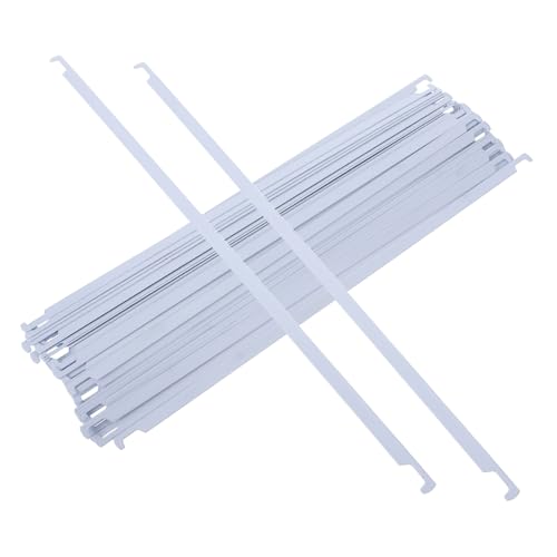 Sewroro 50 Stück Dateibügelclip -hanger Büroorganisator Dokumentenregal Hängeregistraturrahmen Office-datei-organizer Hängeregisterleisten Hängeregisterschiene Büro-aktenschiene Eisen Weiß von Sewroro
