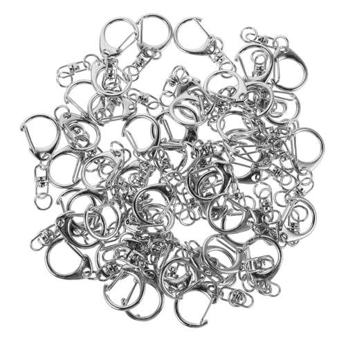 Sewroro 50 Stück Drehbare Schnalle Kleine D Ringe Bastel Schlüsselanhänger Haken Verbindungsstücke Drehclip Runde Clips Für Schlüssel Hängende Schnalle Schlüsselring Drehbare von Sewroro