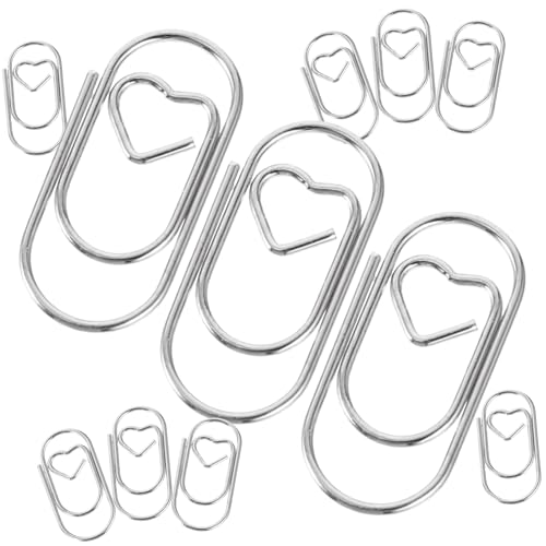 Sewroro 50 Stück Herzförmige Büroklammern Kreative Metall Papierclips für Büro und Schule Vielseitige Lesezeichen und Dokumentenhalter Silber für Notizen und Scrapbooking Sewroro 50 Stück Herzförmige Büroklammern Kreative Metall Papierclips für Büro und Schule Vielseitige Lesezeichen und Dokumentenhalter Silber für Notizen und Scrapbooking von Sewroro