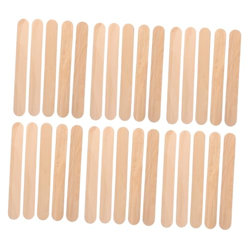 Sewroro 50 Stück Holz Craft Sticks Diy Eisstiele Holz für Kreative Bastelprojekte und Wiederverwendbar für Familienaktivitäten Natürliche Zutaten für Selbstgemachtes Eis von Sewroro