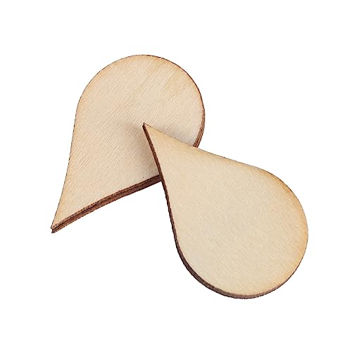 Sewroro 50 Stück Holz Diy Chip Aqua Kreativer Kieselstein Handwerksverzierungen Anlage Gel Ballon Kieselsteine ​​basteln Bausatz Bambus von Sewroro
