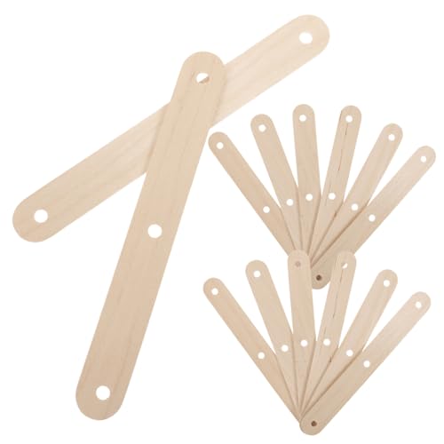 Sewroro 50 Stück Holzstäbchen mit Löchern Natürliche Popsicle Sticks für Basteln und DIY Glatte Oberfläche Sicher und Langlebig für Kinderhandwerk und Eiscremeherstellung von Sewroro