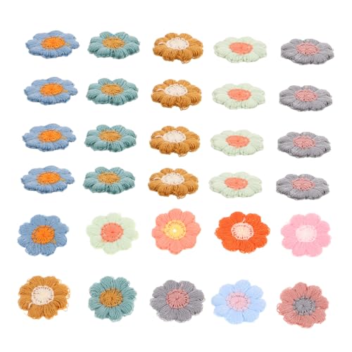 Sewroro 50 Stück Kleine Blumen Stickapplikationen für Kleidung Taschen und Schuhe Langlebige Diy Dekoration Einfach zu Nähen für Kreative Projekte und Reparaturen von Sewroro