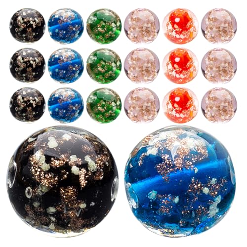 Sewroro 50 Stück Leuchtende Glasperlen Zur Schmuckherstellung Charm Abstandshalter Runde Perlen Salzwasser Leuchtperlen Perlen Kunstmaterialien Basteln Halsketten Charm von Sewroro