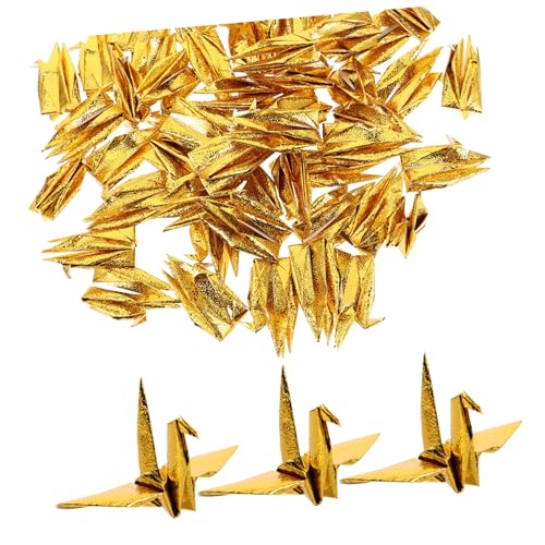 Sewroro 50 Stück Origami Dekoration Perlmutt Gold Papier Mobile Handgefaltet Leicht Zum Aufhängen Für Babyzimmer Hochzeit Party Wanddeko Sewroro 50 Stück Origami Dekoration Perlmutt Gold Papier Mobile Handgefaltet Leicht Zum Aufhängen Für Babyzimmer Hochzeit Party Wanddeko von Sewroro