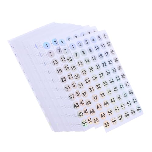 Sewroro 50 Stück Runde Wasserfeste Zahlenaufkleber Selbstklebende Farbige Etiketten für Inventar Lager Klassifizierung Klare Lesbarkeit Rückstandsfrei Ablösbar Sewroro 50 Stück Runde Wasserfeste Zahlenaufkleber Selbstklebende Farbige Etiketten für Inventar Lager Klassifizierung Klare Lesbarkeit Rückstandsfrei Ablösbar von Sewroro