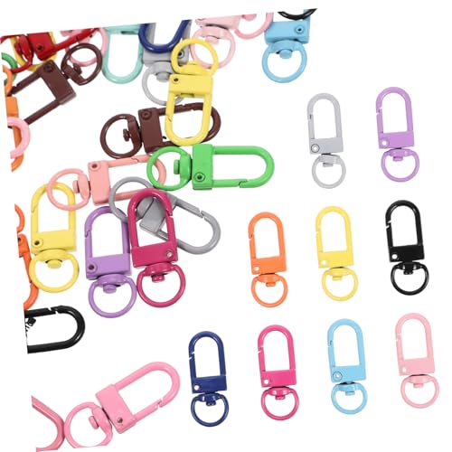 Sewroro 50 Stück Teiliges Metall Drehverschluss Schlüsselanhänger Bunte Legierung Karabinerhaken Robust Langlebig für DIY Schmuck Taschen Basteln Zubehör Sewroro 50 Stück Teiliges Metall Drehverschluss Schlüsselanhänger Bunte Legierung Karabinerhaken Robust Langlebig für DIY Schmuck Taschen Basteln Zubehör von Sewroro