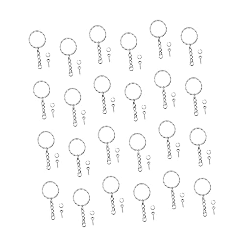 Sewroro 50 Stück Teiliges Set Gedrehte Runde Metallschlüsselringe mit Kette und Schraube Kreativer DIY Schlüsselhalter für Männer und Frauen Robustes Material Praktisches Design als Sewroro 50 Stück Teiliges Set Gedrehte Runde Metallschlüsselringe mit Kette und Schraube Kreativer DIY Schlüsselhalter für Männer und Frauen Robustes Material Praktisches Design als von Sewroro