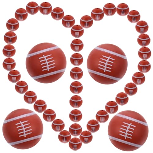 Sewroro 50 Stück Teiliges Silikon Perlen für Schmuckherstellung Langlebige Spacer Perlen für DIY Armbänder Halsketten Schlüsselanhänger für Sportfans Sewroro 50 Stück Teiliges Silikon Perlen für Schmuckherstellung Langlebige Spacer Perlen für DIY Armbänder Halsketten Schlüsselanhänger für Sportfans von Sewroro