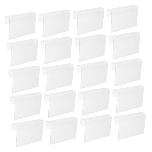 Sewroro 50 Stück Transparente Pvc etikettenhalter Clips für Regale Wiederverwendbare Preisschildhalter für Supermarkt Einzelhandel und Heimlagerung Langlebige und Einfache Befestigung von Sewroro