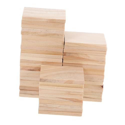 Sewroro 50 Stück Unlackierte Rechteckige Holzklötze Unfertige Bastelholzstücke Vielseitig für Diy Projekte Bauklötze Dekoration Holzplatten Basteln Kreative Holzbausteine von Sewroro