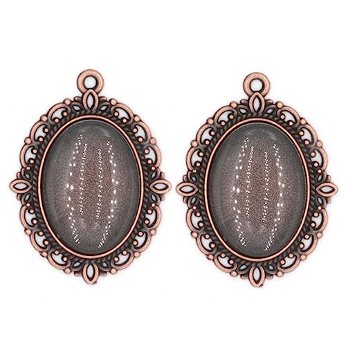Sewroro 50 Stück Vintage Legierungs Anhängerträger Oval mit Glasabdeckungen Stabile DIY Schmucksteine für Kettenanhänger Basteln und Individuelles Schmuckdesign Sewroro 50 Stück Vintage Legierungs Anhängerträger Oval mit Glasabdeckungen Stabile DIY Schmucksteine für Kettenanhänger Basteln und Individuelles Schmuckdesign von Sewroro