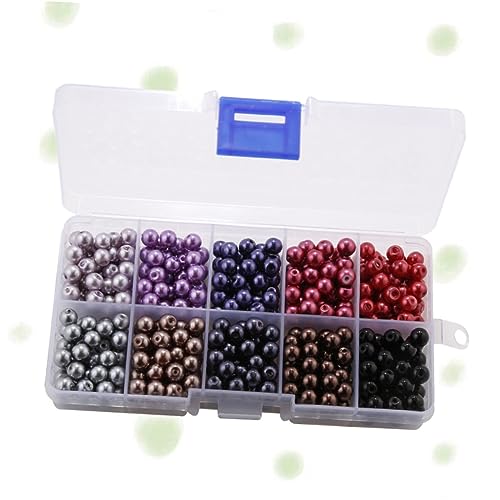 Sewroro 500 Stück Glasperlen Set Rund Satin Perlen für Schmuckherstellung DIY Armbänder Halsketten Basteln Pastell Farben Hochwertige Glasperlen zum Auffädeln und Verzieren von Sewroro