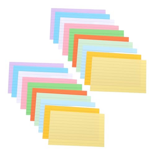 Sewroro 500 Stück Karteikarten Liniert Notizblock für Büro und Schule Tragbare Memo Karten für To Do Listen und Notizen Langlebig und Tear Resistant Farben von Sewroro