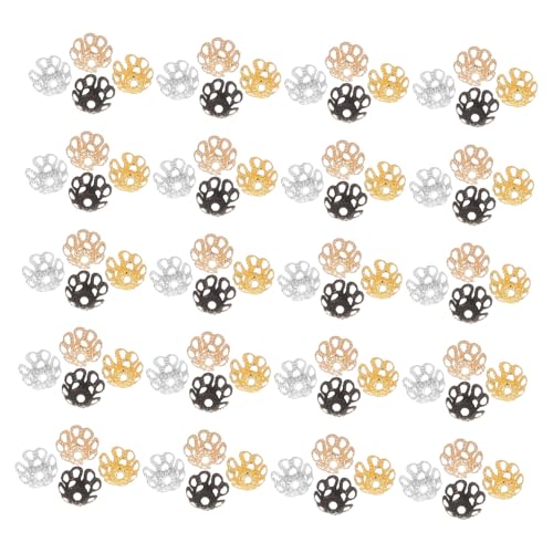 Sewroro 500 Stück Metall-blumen-perlenkappen Hohle Spacer-endkappen für Schmuckherstellung Dekorative Vintage-abstandshalter für Armbänder Halsketten Ohrringe DIY Bastelzubehör von Sewroro