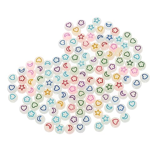 Sewroro 500 Stück Nachtleuchtende Acrylperlen Bunte Spacerperlen für DIY Armbänder und Handwerksprojekte für Schmuckherstellung und Bastelideen von Sewroro