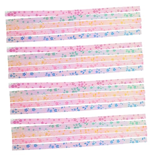 Sewroro 500 Stück Origami Stern Papier Goldfolie Fluoreszierende Faltstreifen Metallisch Glitzernde Bastelstreifen für DIY Glitzersternpapier Bastelbedarf Schulprojekte Kreative Kunst von Sewroro