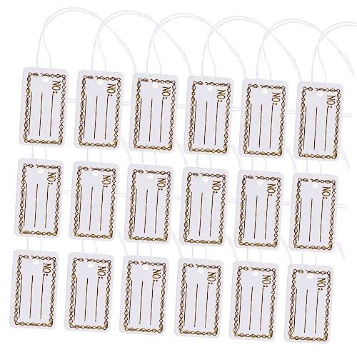 Sewroro 500 Stück Schild pendant present card geschenkeanhänger geschenkekarte Anhänger für Etikett Tag Weinjahre Schmuck Aufkleber Schmuckanhänger Handschrift-Tag Papier Weiß von Sewroro