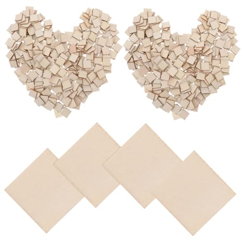 Sewroro 500 Stück Unfinished Square Wood Slices Blanko Holz Quadrate für DIY Basteln Malerei Gravur Kreative Projekte und Wohnkultur Naturholz Robuste Oberfläche Sewroro 500 Stück Unfinished Square Wood Slices Blanko Holz Quadrate für DIY Basteln Malerei Gravur Kreative Projekte und Wohnkultur Naturholz Robuste Oberfläche von Sewroro