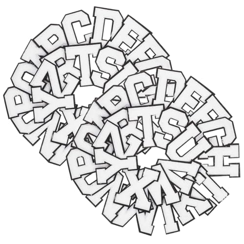 Sewroro 52 Stück Teiliges Weiße Buchstaben Aufnäher zum Aufbügeln Leichte Flexible Stickpatches mit Rand für Kleidung zum Reparieren Verzieren und Verstärken von Jacken und Textilien Sewroro 52 Stück Teiliges Weiße Buchstaben Aufnäher zum Aufbügeln Leichte Flexible Stickpatches mit Rand für Kleidung zum Reparieren Verzieren und Verstärken von Jacken und Textilien von Sewroro