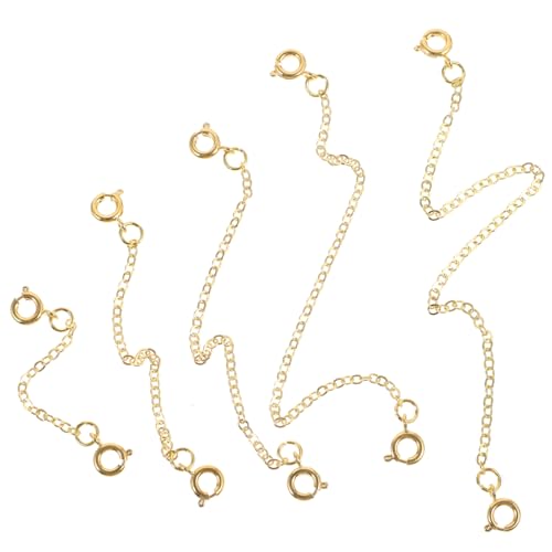 Sewroro 5Stücke Kettenverlängerungen für Armbänder Schmuckverlängerung für DIY Projekte Langlebig und Anpassbar von Sewroro