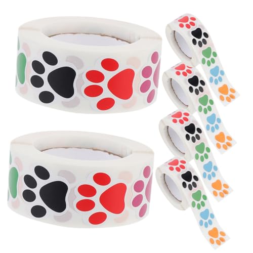 Sewroro 6 Rollen Hundepfoten Aufkleber Selbstklebend Sticker Kleine Etiketten für Schulranzen Party Belohnungsspielzeug Sewroro 6 Rollen Hundepfoten Aufkleber Selbstklebend Sticker Kleine Etiketten für Schulranzen Party Belohnungsspielzeug von Sewroro