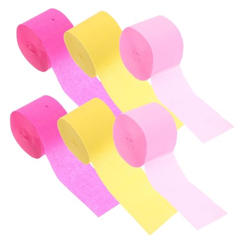 Sewroro 6 Rollen Krepppapier Rollen und Gelb für Diy Bastelarbeiten Luftschlangen zur Dekoration von Hochzeiten Geburtstagsfeiern und Feiertagsevents Sewroro 6 Rollen Krepppapier Rollen und Gelb für Diy Bastelarbeiten Luftschlangen zur Dekoration von Hochzeiten Geburtstagsfeiern und Feiertagsevents von Sewroro