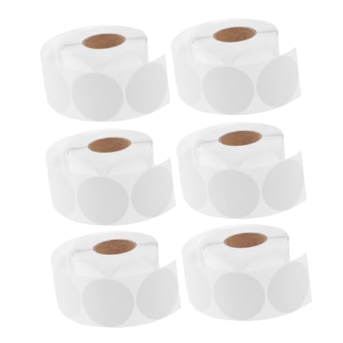 Sewroro 6 Rollen Selbstklebende Kreispunkte Runde Punktaufkleber Kreisetikettenaufkleber Flohmarktaufkleber Umschläge Verschlussetiketten Selbstklebende Etiketten Leere von Sewroro