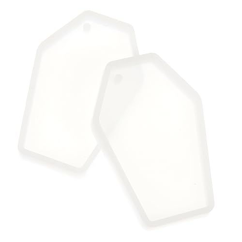 Sewroro 6 Stck. Schlüsselanhänger Gießform Teilig Sargform Diy Anhänger Basteln Flexibel Wiederverwendbar Leicht Langlebig für Epoxidharz Schmuck und Dekoration von Sewroro