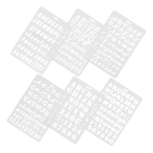 Sewroro 6 Stück Briefvorlage bastelmaterial Malschablonen für Wände Mini-Schablonen Schablonen zum Zeichnen Vorlage zum Malen von Buchstaben Schablonenalphabet Graffiti-Zubehör Plastik Sewroro 6 Stück Briefvorlage bastelmaterial Malschablonen für Wände Mini-Schablonen Schablonen zum Zeichnen Vorlage zum Malen von Buchstaben Schablonenalphabet Graffiti-Zubehör Plastik von Sewroro