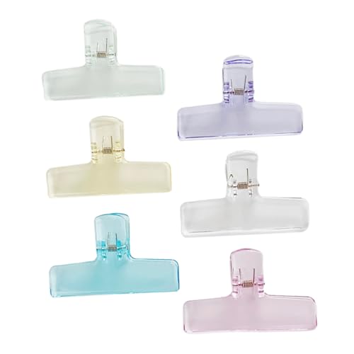 Sewroro 6 Stück Bunte Dekorative Binder Clips aus Transparentem Acryl Langlebige Dokumenten und Scrapbooking Klammern Vielseitige Büroklammern zur Papierorganisation für Schule Büro und Sewroro 6 Stück Bunte Dekorative Binder Clips aus Transparentem Acryl Langlebige Dokumenten und Scrapbooking Klammern Vielseitige Büroklammern zur Papierorganisation für Schule Büro und von Sewroro