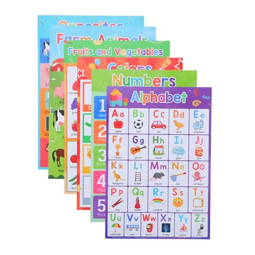Sewroro 6 Stück Cartoon Farmtiere Obst Pädagogische Wanddekoration für Kindergarten und Vorschule Farben Zahlen und Interaktive Lernhilfe Sewroro 6 Stück Cartoon Farmtiere Obst Pädagogische Wanddekoration für Kindergarten und Vorschule Farben Zahlen und Interaktive Lernhilfe von Sewroro