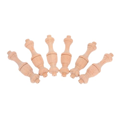 Sewroro 6 Stück Dekorative Holzspindeln Unbehandelt Miniatur Treppengeländer Spindeln für Diy Holzarbeiten Einzigartige Gourd Form Robustes Vielseitig Einsetzbar für Möbel und Dekoration von Sewroro